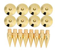 Giwnhvx 8 paires de forets pour haut-parleurs 6 x 36 mm support d'isolation en cuivre + pieds de base pour amplificateur pour haut-parleurs, lecteur Dvd enregistreur tourne-disque