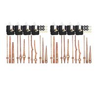 Giwnhvx 8 Pièces de Mécanisme de Mouvement D'Horloge à Quartz avec 4 Types D'Aiguilles D'Horloge en Bois de Noyer Accessoires D'Horloge pour la Réparation D'Horloge