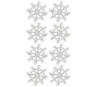 Giwnhvx 8 PièCes SéRies Anneaux de de Flocon de Neige de NoëL, Porte-Serviettes de Table Boucles de DéCoration pour DîNer, Mariage, Famille, Etc.