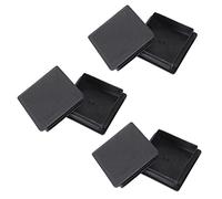 Giwnhvx 80 mm x 80 mm, bouchons en plastique, carrés, tubes pour tuyaux, embouts d'extrémité, 6 pièces