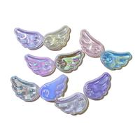 Giwnhvx 80 PCS Mignonnes Ailes D' en Perle Colorée Brillante Collection Décoration à Dos Plat Accessoires de en Acrylique Accessoires de Nœuds pour Coiffure
