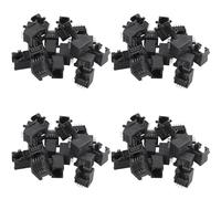 Giwnhvx 80 pcs Prise Jack PCB pour réseau Internet Ordinateur Rj45 8P8C Noir