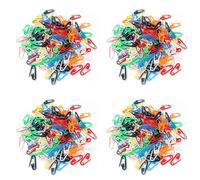 Giwnhvx 800PCS Couleur Plastique ÉPingle de SéCurité 2.3 cm Noir et Blanc Rose Rouge Jaune Bleu Vert Petite Marque en Plastique ÉPingle en Plastique