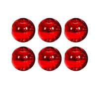 Giwnhvx 8cm 6 Pièces Boule de Noël Lumineuse Arbre de Noël Pendentif Décoratif Fenêtre Toit Shopping Pendentif Pendentif, Rouge