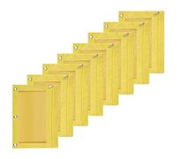 Giwnhvx 8PCS Trousse à Crayons Grande Capacité à Trois Trous avec Fenêtre Transparente Jaune