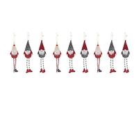 Giwnhvx 9 Paquets Noël sans Longue Jambe GNOME Père Noël Arbre de Noël Suspendu Goutte Ornement Décorations de Poupée pour Pendentif Cadeaux