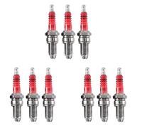Giwnhvx 9 Pièces D8Tc 3 Électrode Bougie D'Allumage, Courses Bougie D'Allumage avec 3 Électrodes pour CG 125 150 200Cc Cf250 Scooter de Moto Quads