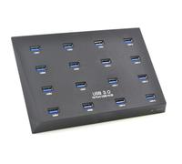 Giwnhvx A-163 25W Powered Super Data Speed 5Gbps 16 Ports USB3.0 Duplicateur Hub Clé USB Copieur Prise UE