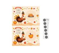 Giwnhvx à Gratter pour Fête de Thanksgiving Cartes de Dinde Billets de Tombola Festifs de Vacances Installation Facile