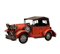 Giwnhvx À la Main Vintage Fer Classique Modèle de Voiture RéTro Nostalgique Cadeau d'anniversaire CréAtif DéCor à Café Armoire à Vin TV DéCorations Rouge