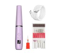 Giwnhvx à Ongles Électrique Portable, Perceuse à Ongles Sans avec Lumière pour Acrylique, Ongles en Gel, Manucure Personnelle Violette