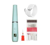 Giwnhvx à Ongles Électrique Portable, Perceuse à Ongles Sans avec Lumière pour Acrylique, Ongles en Gel, Manucure Personnelle Verte