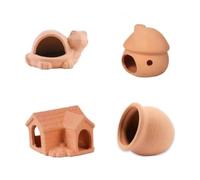 Giwnhvx Abri d'aquarium pour aménagement paysager, abri caché, décoration d'aquarium, reptile, grotte cachée, aquarium, 4 pièces