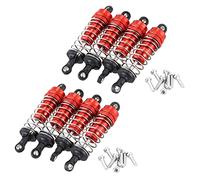 Giwnhvx Accessoire de Remplacement pour Amortisseurs En Métal 8 Pièces Convient pour 144001 1/14 4WD RC Drift Racing Car Parts, Rouge