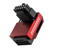 Giwnhvx Adaptateur 12 V 16 broches coudé à 90° 12 VHPWR GPU mâle vers femelle pour transfert de carte graphique de bureau