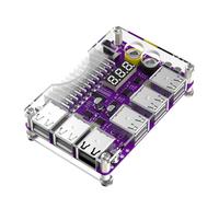 Giwnhvx Adaptateur d'alimentation Connecteur d'alimentation Carte de dérivation ATX 24 broches Adaptateur de module d'alimentation avec 12 ports USB 2.0 et QC 2.0/3.0 et sortie 12 V