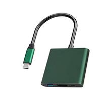 Giwnhvx Adaptateur de Concentrateur USB-C, 4K @ 30Hz Type C vers Station d'accueil USB 3.0 PD Compatible pour Ordinateur Portable, KT301