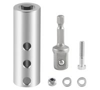Giwnhvx Adaptateur de perceuse électrique en acier inoxydable pour cric de remorque avec un adaptateur de douille de 1,27 cm compatible avec arbre d'entraînement jack de 1"