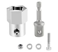 Giwnhvx Adaptateur de perceuse sans fil en acier inoxydable avec adaptateur de douille de 1,27 cm