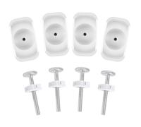 Giwnhvx Adaptateur de Portail 4 Pièces Tige Filetée de Portail Pièces de Rechange pour Portail à Pression Kit de Boulons Montés à Vis pour Portails pour Animaux de Compagnie