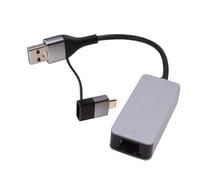 Giwnhvx Adaptateur Ethernet 2,5 G Type-C USB 3.0 vers RJ45 LAN 2500 Mbps Carte Réseau 2,5 Gigabit Convertisseur pour NAS Ordinateur Portable PC