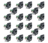 Giwnhvx Adaptateur terminal à vis RJ45 femelle pour montage sur panneau 20 pièces, terminal RJ45 8P8C type D femelle à 8 broches