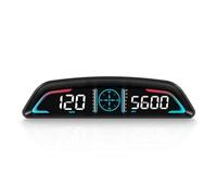 Giwnhvx Affichage Head Up pour voitures B3, affichage de jauge OBD2 avec vitesse, consommation, alerte de fatigue de conduite, pour toutes les voitures, facile à installer et à utiliser
