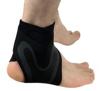 Giwnhvx Ajustable Cheville Brace Sleeve Respirant pour Sports Protège Contre Les Foulures Chroniques de la Cheville Entorses Fatigue Lésion Contractée Récupération (Droit, L)