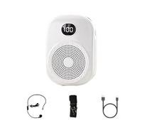 Giwnhvx Amplificateur de voix sans fil multifonctionnel portable haut-parleur vocal personnel avec microphone pour enseignants discours B