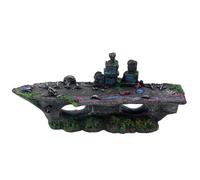 Giwnhvx Aquarium Épave de Bateau Aquarium Aquarium Décoration Aménagement Paysage Résine Artisanat Broken Ship Ornements C