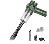 Giwnhvx Aspirateur Sans Fil pour Voitures 5in1 Aspirateur Portable pour Appareils Électriques Portables pour Voiture, Maison, Vert Militaire