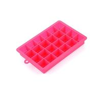 Giwnhvx Bac à glaçons en silicone rouge rose avec couvercle carré boîte auxiliaire purée fromage gelée outil de cuisine cocktail cube