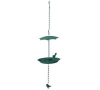 Giwnhvx Baignoire à oiseaux, mangeoire à oiseaux, en métal, bac à oiseaux, plateau à suspendre, plateau de bain pour oiseaux ou abreuvoir pour oiseaux A