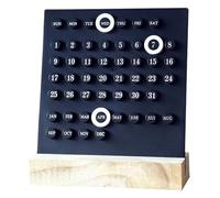Giwnhvx Base en bois acrylique faite à la main DIY Calendrier bureau Décoration de maison Numérique Petits ornements Noir