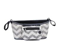 Giwnhvx Bébé Push Organisateur Poussette Sac pour Maman Sac pour Momie Sac à Rayures Gris
