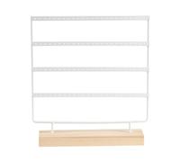 Giwnhvx Blanc 4 Couches 88 Trous Support de Rangement pour Boucles d'oreilles, Présentoir à, Boucles d'oreilles, Colliers, Bagues, Support à