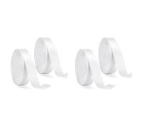 Giwnhvx Blanc 4 Pièces, Rubans 15MM X 22M pour L'Emballage de Cadeaux, Ballons, Couture, de Soie pour la Décoration de Gâteaux