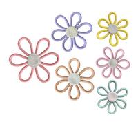Giwnhvx Boho Décor Marguerite Fleur Tissé Macramé Tenture Murale Corde Tissée à la Main Ornement Mural Fille Chambre Fleur Suspendue Pendentif Facile à Utiliser