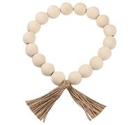 Giwnhvx Boho Tenture Murale DéCor Rustique Pays PrièRe Ferme Bois Perle Guirlande Glands Chambre DéCoration Accessoires Bois