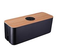Giwnhvx Boîte à câbles en bois Boîte à câbles pour alimentation Boîte de rangement anti-poussière pour prise de charge boîte à câbles pour usage domestiqueD