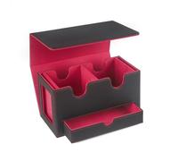 Giwnhvx Boîte à cartes magnétiques pour jeux portables, boîte à cartes avec fenêtre d'affichage, porte cartes pour cartes de jeu magiques rouge