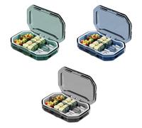 Giwnhvx Boîte à médicaments portable à 6 grilles, boîte à pilules pour bijoux, transparente, scellée, de grande capacité, résistante à l'humidité,