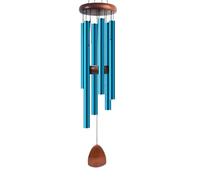 Giwnhvx Boîte à musique A en métal, aluminium, sonnette A, 6 tiges, décoration pour la maison, jardin, patio, bleu