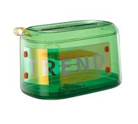 Giwnhvx Boîte à papier à levage automatique pour bureau - En plastique - Porte-serviettes en papier - Décoration de table basse - Vert