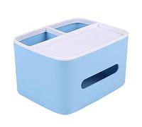 Giwnhvx BoîTe de Mouchoirs en Plastique Organisateur de Stockage Cas de Titulaire de Tissu pour la DéCoration de Bleu