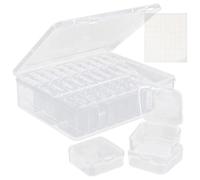 Giwnhvx Boîte de rangement avec perles avec grande boîte de rangement avec couvercle charnier, boîte de rangement diamant art pour organiser des boîtes de fournitures artisanales