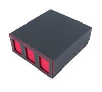 Giwnhvx Boîte de rangement pour cartes à collectionner avec fenêtre de visualisation et fermeture magnétique - Porte-cartes pour cartes à jouer Magic - Rouge