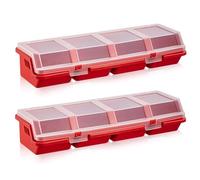 Giwnhvx Boîte de rangement pour mini vis - Matériau recyclé - Rouge - 400 g