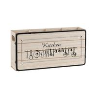 Giwnhvx Boîte de rangement rétro en bois pour couteaux, fourchettes, baguettes, cuillères, organiseur de cuisine