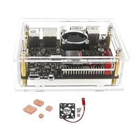 Giwnhvx Boîtier en acrylique pour carte de développement VisionFive 2 - Boîtier transparent avec ventilateur de refroidissement - Kit de dissipateur thermique - Facile à installer et à utiliser